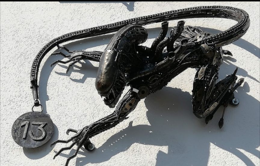 Statuette: Predator Alien Alienkopf Kunst Metal Figuren – Usato da waldenburg venduto da vr161069 3