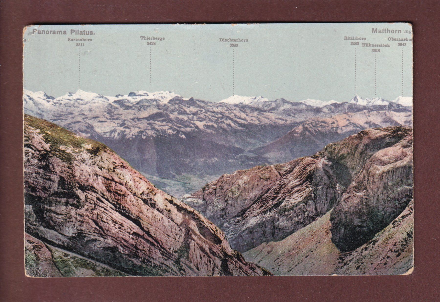 Cartoline postali: Panorama PILATUS – Usato da Pully venduto da nicecards