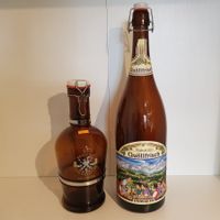 Quöllfrisch Bierflasche + Ueli Bierflasche