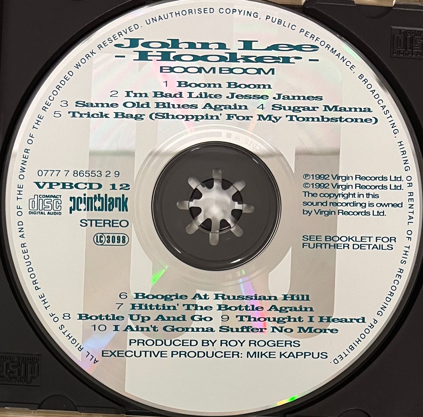 CD: JOHN LEE HOOKER / Boom Boom – Usato da Bischofszell venduto da kustavi 2