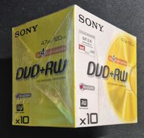 Lot de 10 DVD+RW Sony 4.7GB/120min - Neufs sous blister!