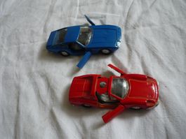 2x Spielzeugauto - Norev - Ferrari 246 + Maserati Ghibli