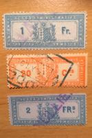 3 Fiskalmarken Canton Valais VS ab 1875