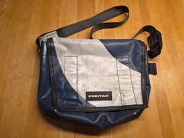 FREITAG Tasche G5.1, blau/weiss, gebraucht ca. 35x30cm