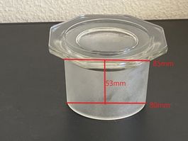 Glasstopfen mit NS 85/53 Schliff, weiss