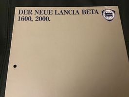 Lancia Beta Faltprospekt 8 Seiten