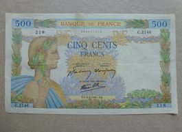 Frankreich ++ 500 Francs 1941
