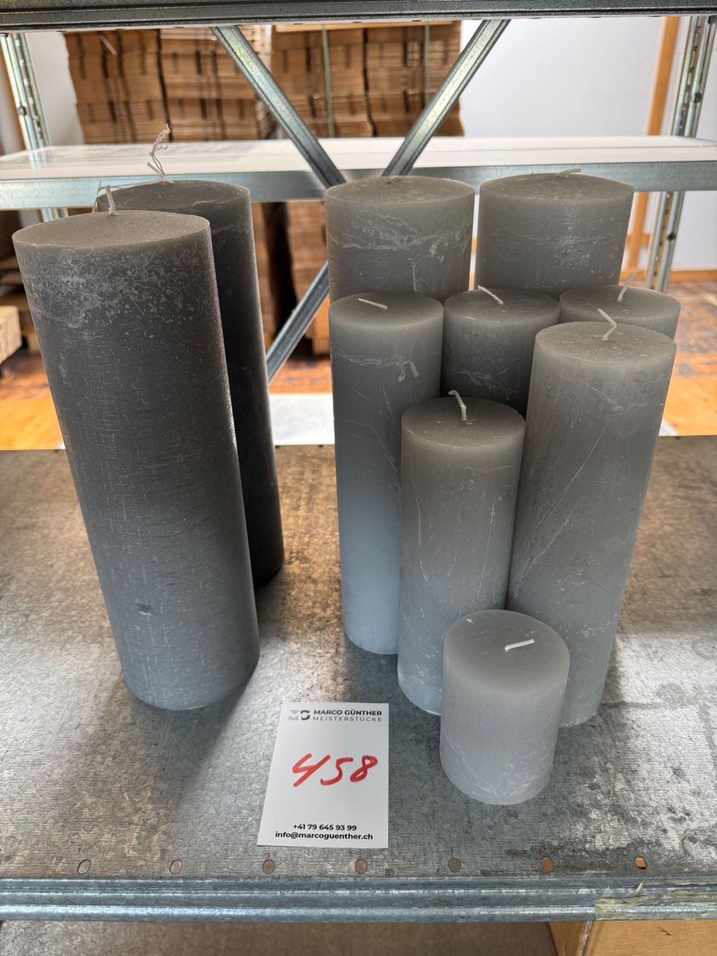 Bougies: 458 Posten Raureifkerzen aus Liquidation – D'occasion à Derendingen par Meisterstuecke