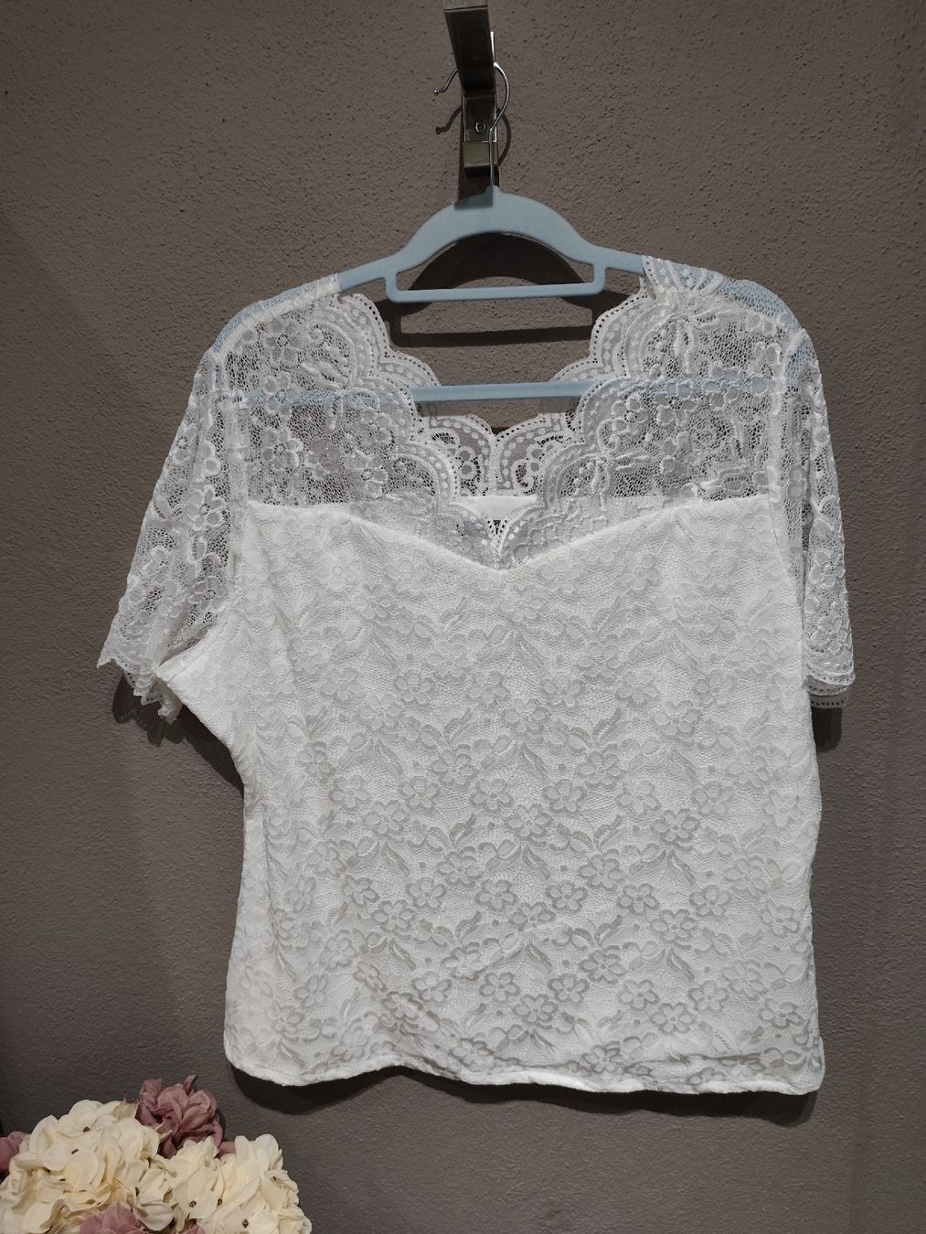 Top: Spitzen-Top, Gr. 52/54 - NEU – Nuovo (secondo la descrizione) da Dussnang venduto da Rosenfee50
