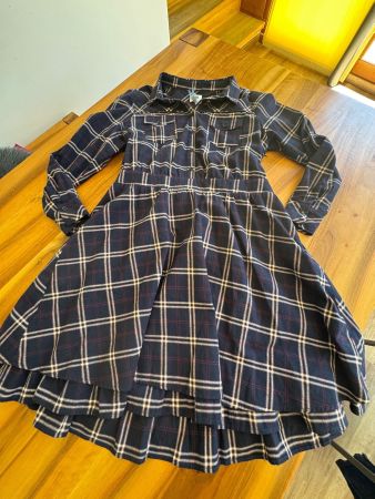 Traumschönes kariertes Blusenkleid Gr. 42 wie NEU