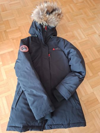 Winterjacke Peak Mountain Daunen Kapuze schwarz S/164