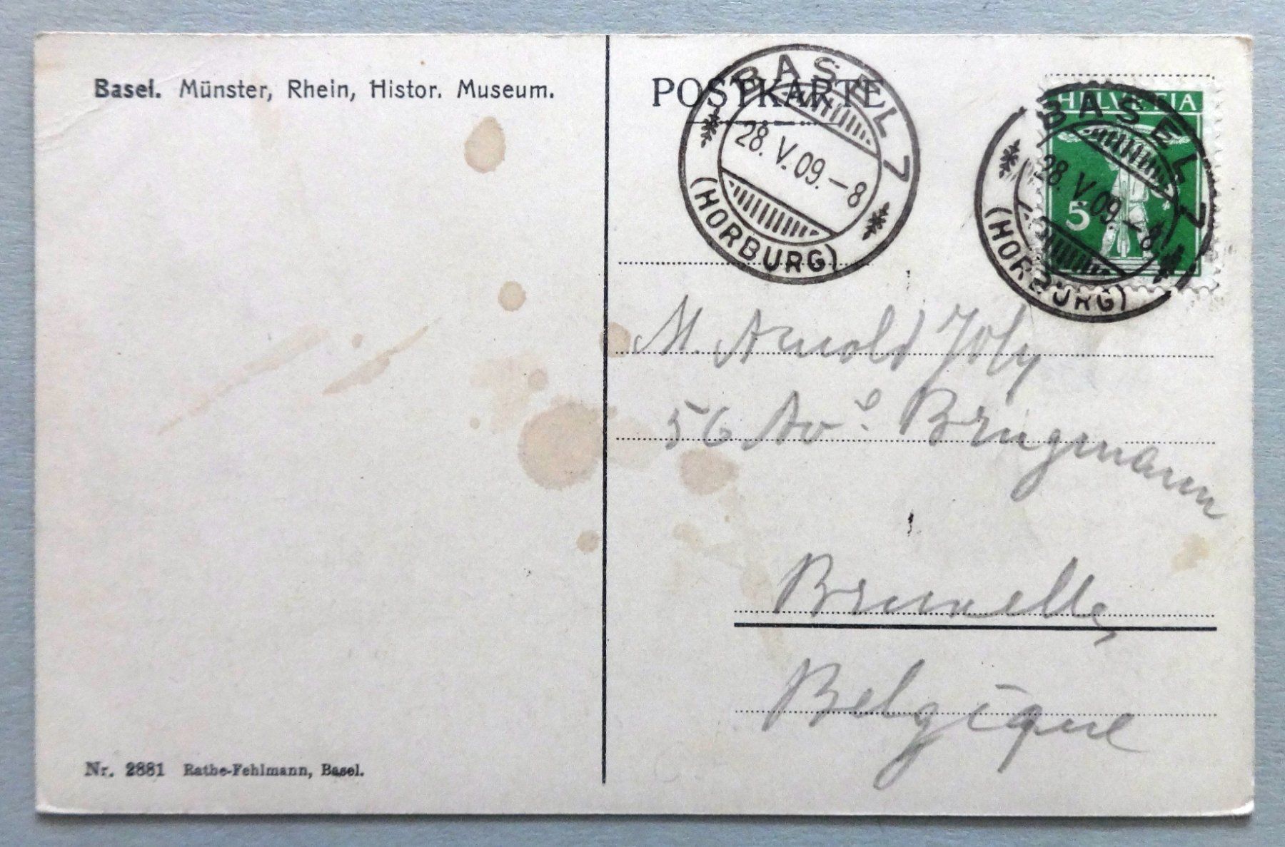 Cartes postales: Basel, Münster, Rhein, Histor. Museum – Défectueux à Fétigny par Billy2miny 1