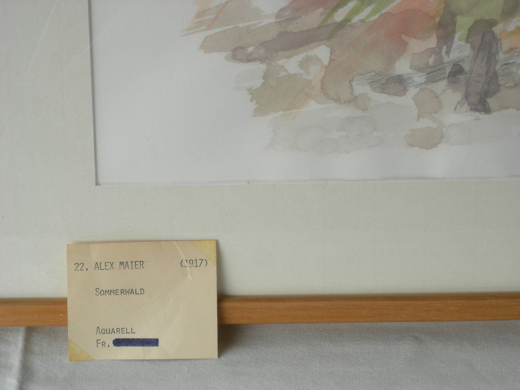 Dipinti: Aquarell - Sommerwald von Alex Maier – Nuovo (secondo la descrizione) da Rheinfelden venduto da sabine0101 3