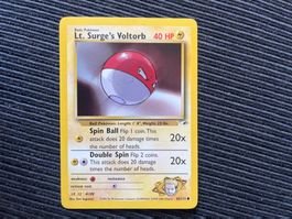 Pokemon Lt. Surge‘s Voltorb Non Holo Gym Challenge NM