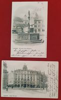 2 Ansichtskarten/Ganzsache - Luzern, Hotel Monopol & Brunnen