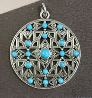 Silber 925 Anhänger mit Türkis