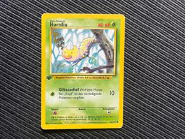 Pokemon Hornliu 1. Edition non holo Base Set