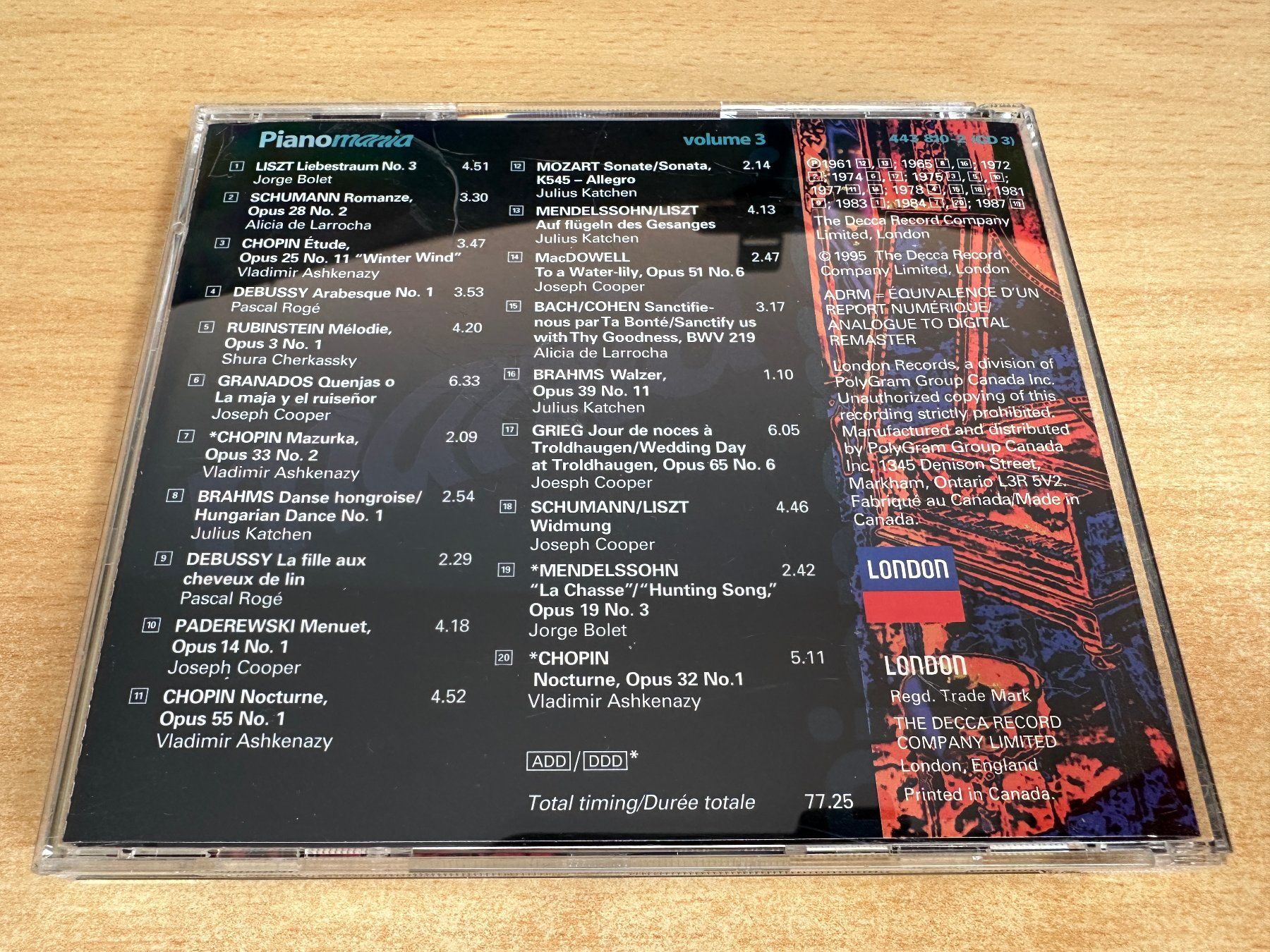CDs: X0 Various – Pianomania - Volume 3 – D'occasion à Rikon im Tösstal par Alpenmutz 1