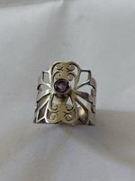 Silberring mit lila Stein 925