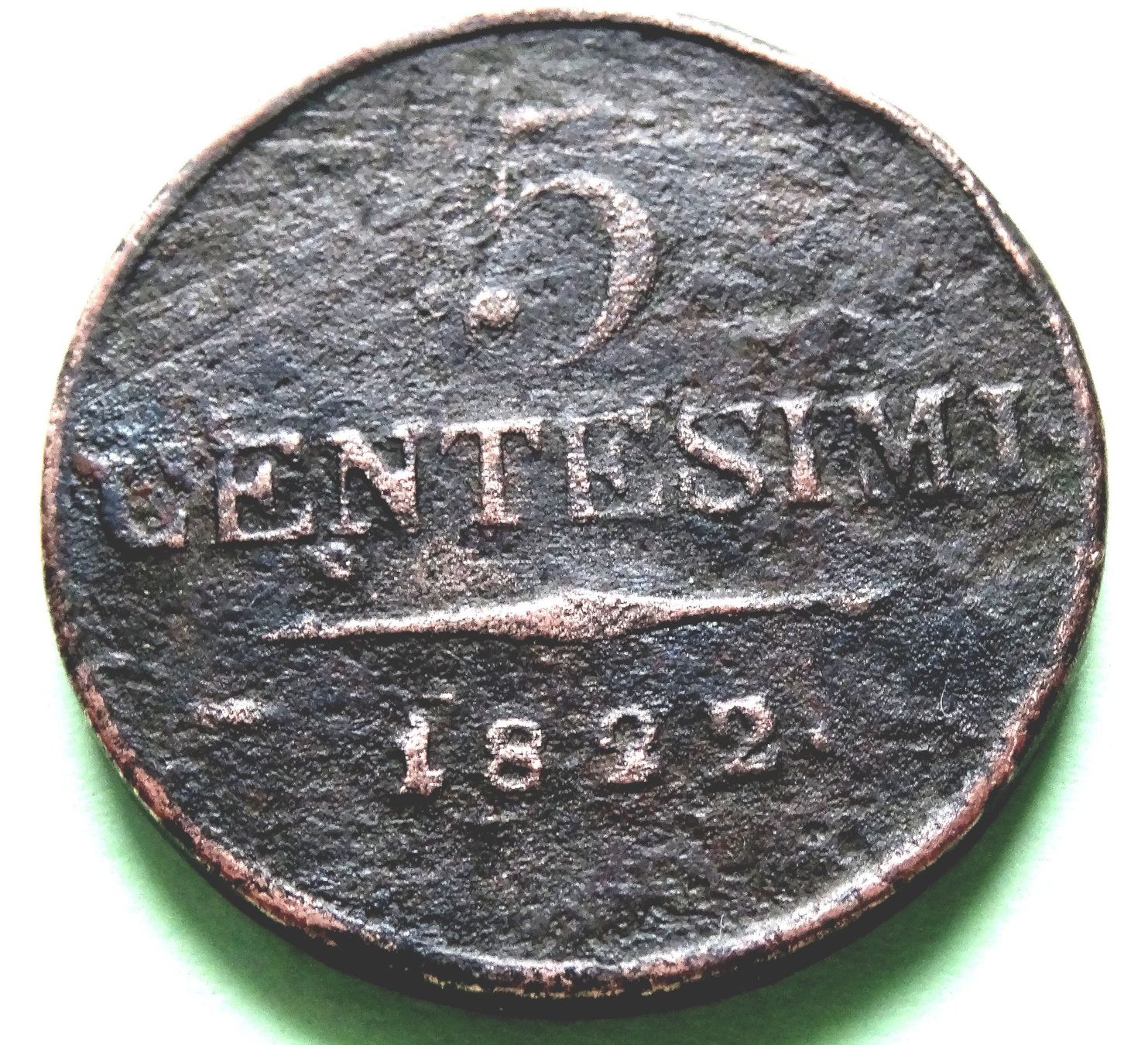 Alle Münzen: 5 Centesimi 1822 Italia gebraucht – Gebraucht aus Walzenhausen von Midas17