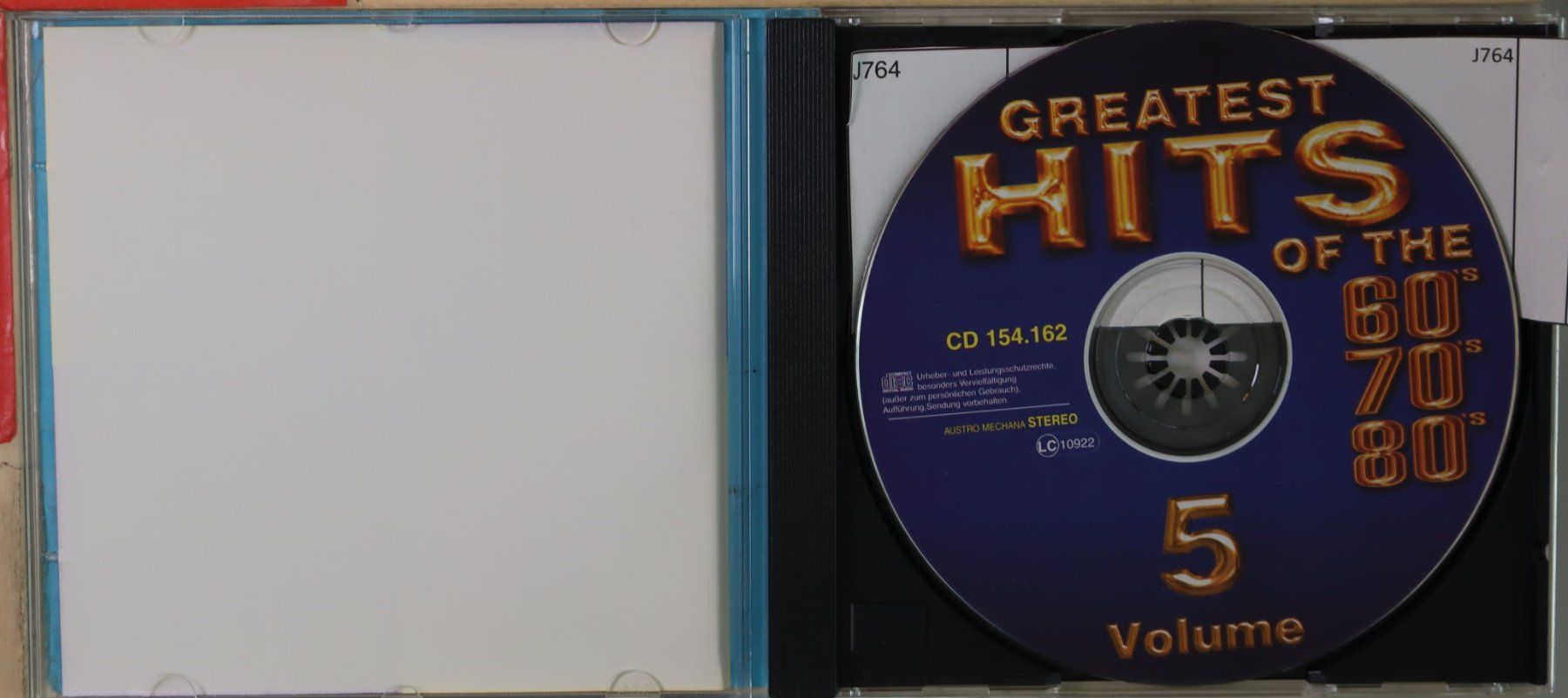 CD: Greatest Hits 60s 70s 80s . Vol.5 – Usato da Luzern venduto da CONTENTI 1