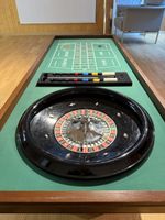 Vintage Roulette Couchtisch 1970er - Nussbaum-Furnier