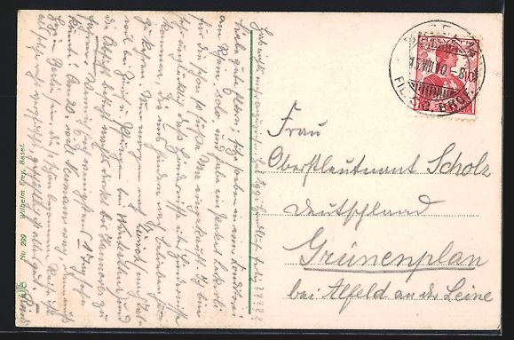 Cartes postales: AK Basel, Totalansicht mit Kirche, 1910 – D'occasion à Berlin par bartko-reher 1