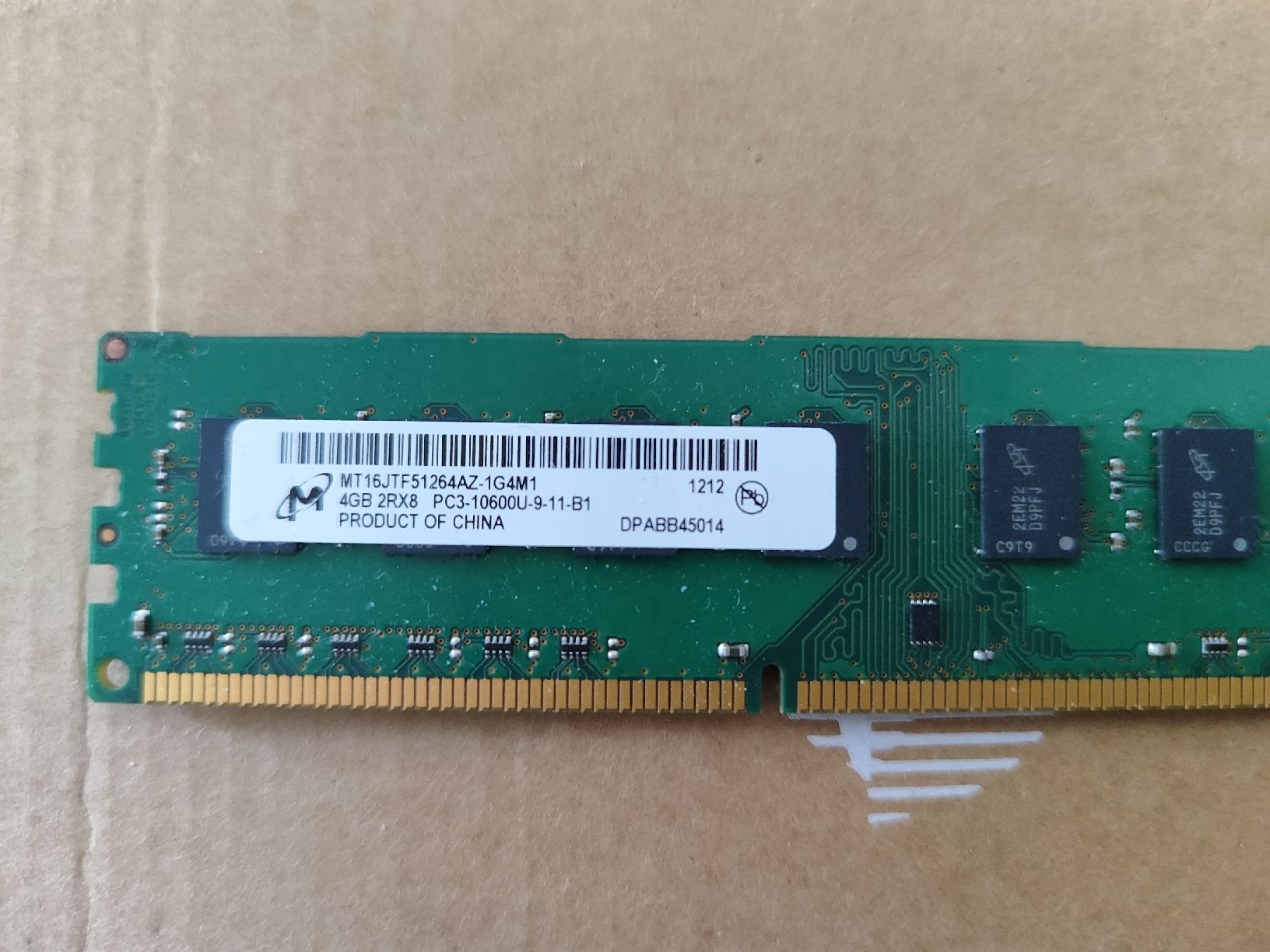 Memory / RAM: 4GB DDR3 PC3-10600U RAM Memory Stick – Defekt aus Mülligen von vagos85