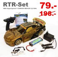 Carson Reflex Wheel + HBX 4WD Superspeed RC Car Gold 1:10
