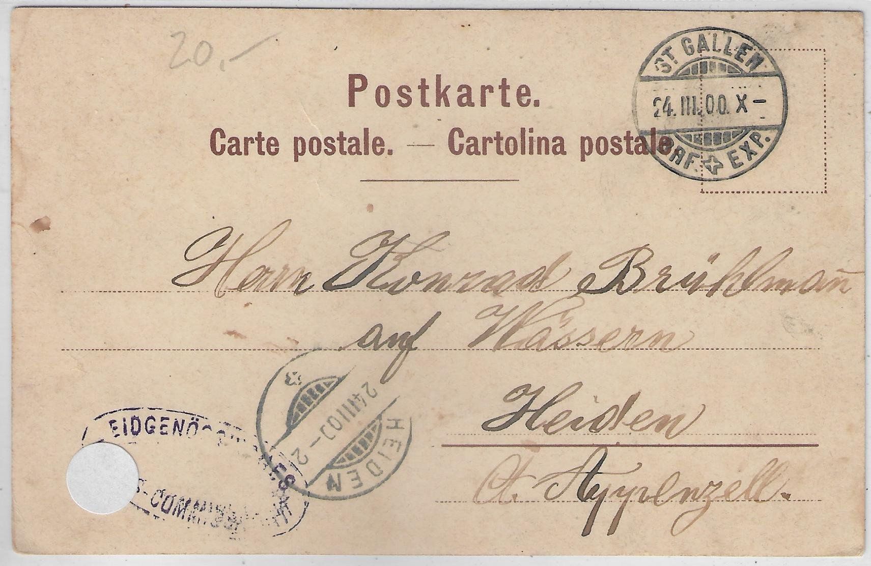 Cartoline postali: Kaserne - St. Gallen - Litho – Usato da Ettingen venduto da Kartenplanet 1