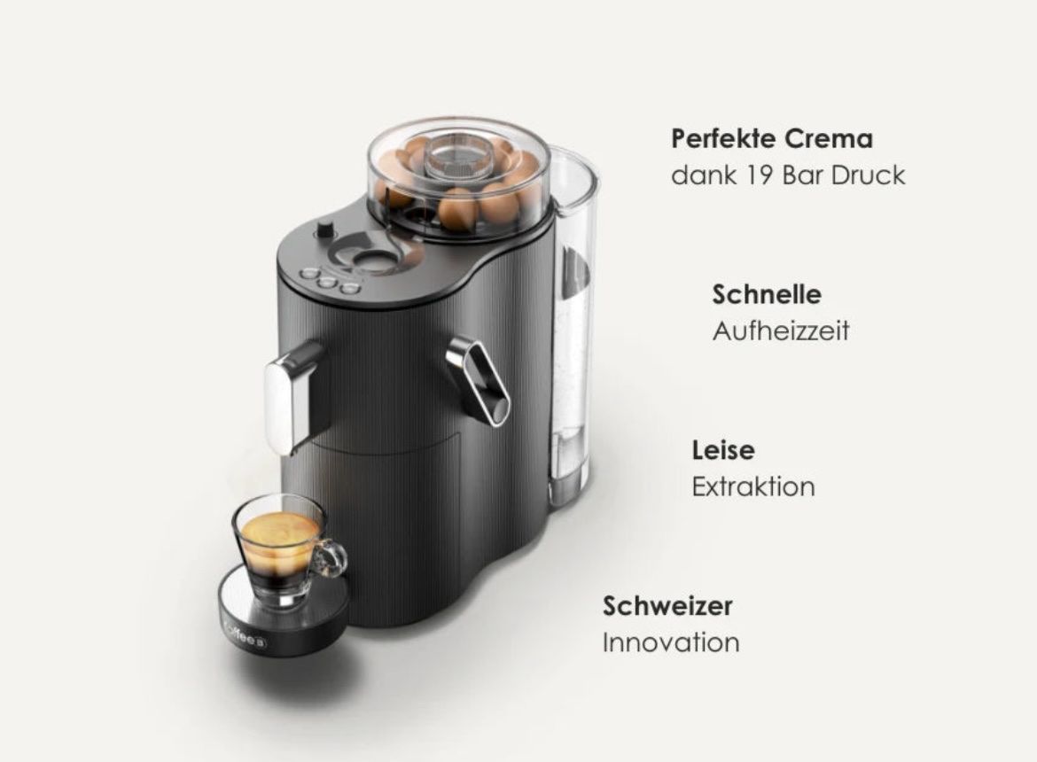 Coffee B Macchine per caffè & Macchine per espresso: KaffeeB Globe: Schweizer Innovation, neuwertig, mit Kapseln! – Nuovo e nell'imballaggio originale da Zürich venduto da Oerlike 2