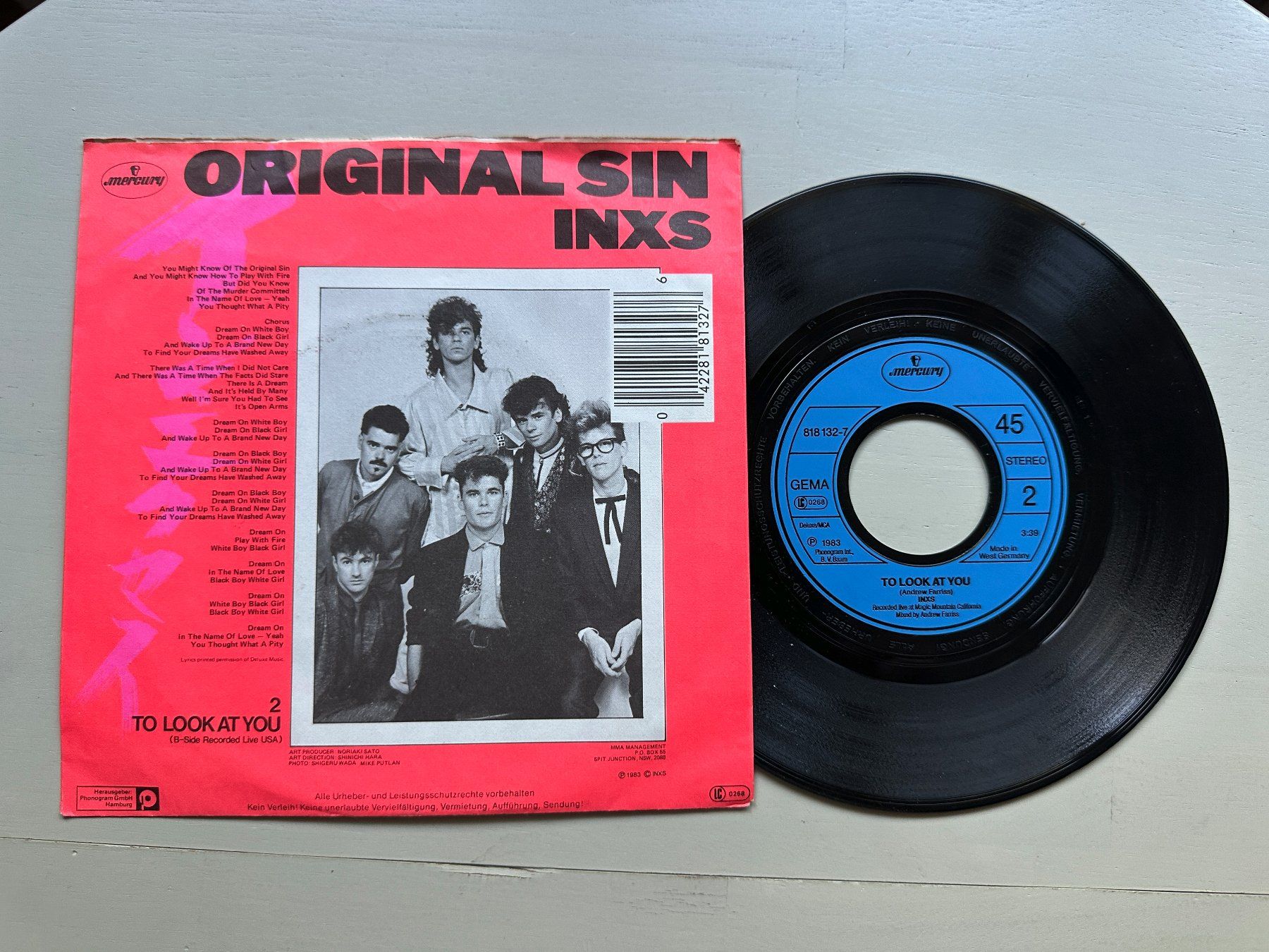 Dischi in vinile: INXS tolle Single Original sin 80's Kult MICHAEL HUTCHENCE – Usato da Basel venduto da Partridge 1
