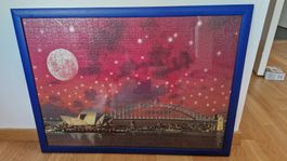 Gerahmtes Puzzle "Sydney" – Leuchtet im Dunkeln