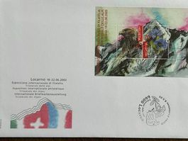 Trilaterale Ticino 2003 Briefmarken: Enzian + Steinadler 🦅