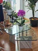 Couchtisch (2-teilig) aus Glas, Neupreis CHF 2'400