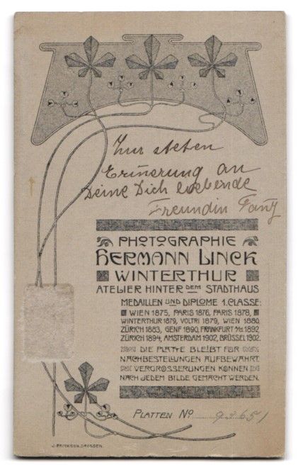 Fotografie & Manifesti: Fotografie Hermann Linck, Winterthur, Bi – Usato da Berlin venduto da bartko-reher 1