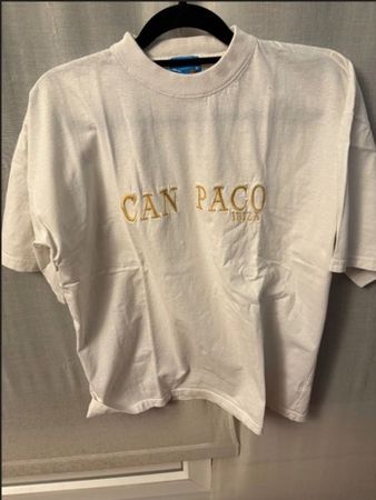 🌴 T-shirt vintage Can Paco Ibiza brodé doré – Taille XL