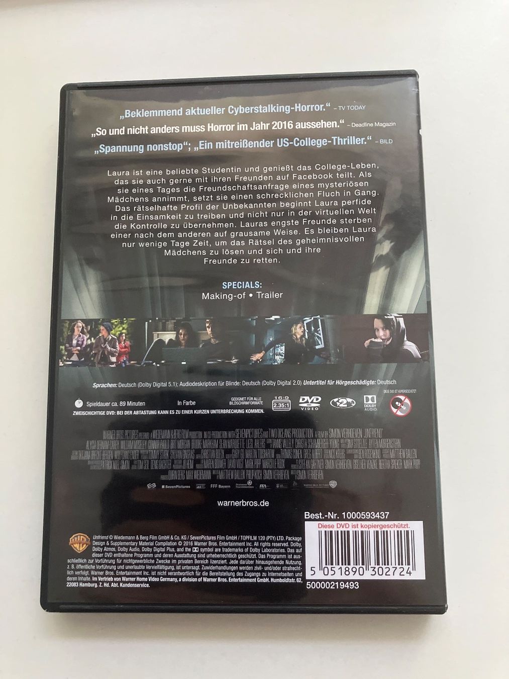 Tutti i DVDs: Unfriend [DVD] – Usato da Arbon venduto da HelFer01 1