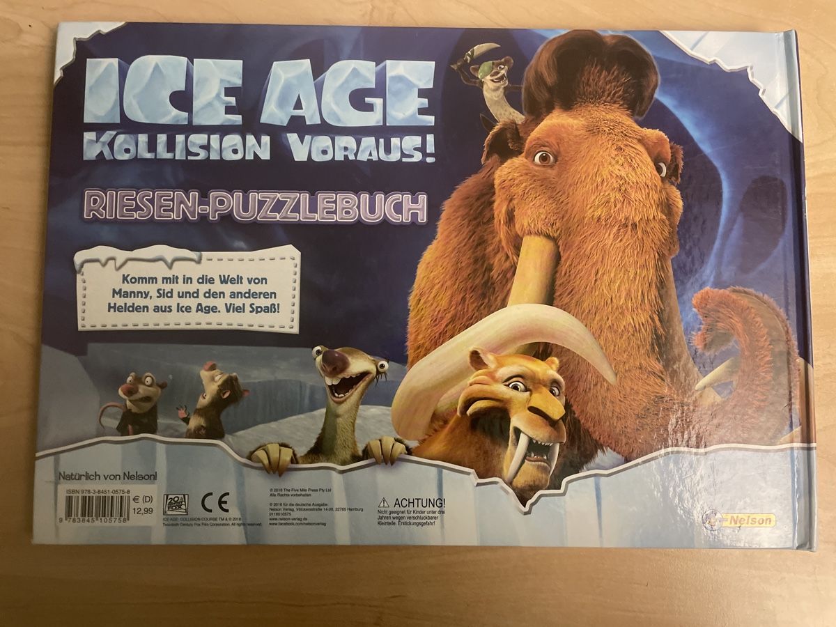 Puzzles: Riesen Ice Age Puzzlebuch – D'occasion à Obergerlafingen par cabo4 1
