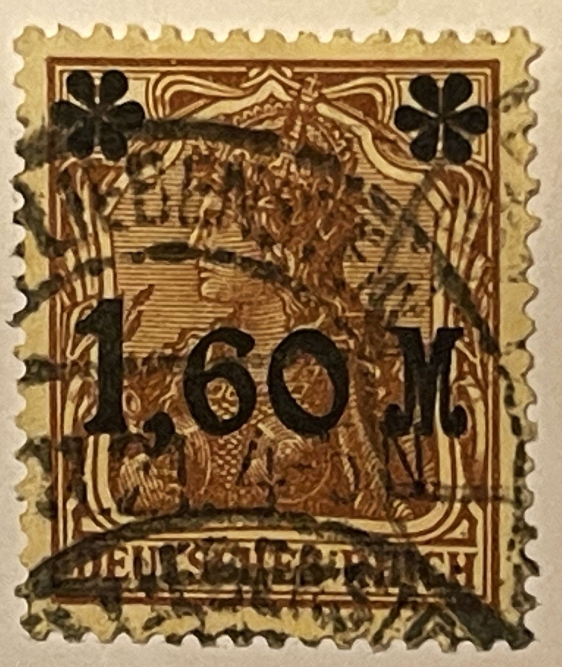 Alle Briefmarken: Deutsches Reich 1,60 M – Gebraucht aus Oftringen von Vucki 1