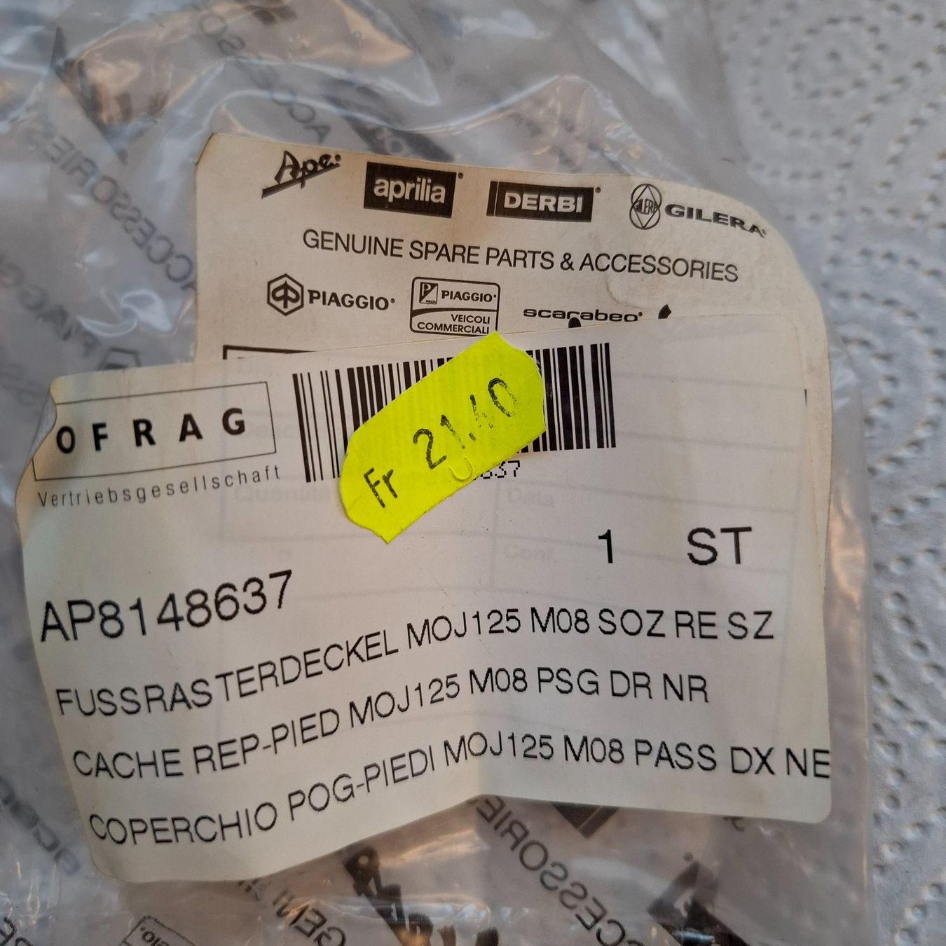 Aprilia Tutti pezzi di ricambio per scooter: Aprilia Mojito 50 / 125 / 150 – Nuovo e nell'imballaggio originale da Reichenbach i. K. venduto da sugifranz 3