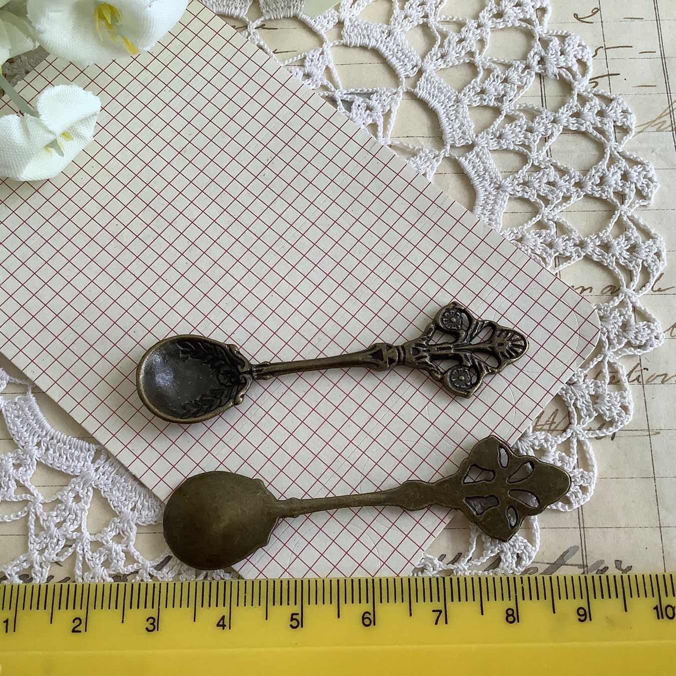 Ciondoli: 10 Anhanger Charm Löffel Bronze cuillière Metall Pendentif – Nuovo (secondo la descrizione) da Meyrin venduto da laservette99 1