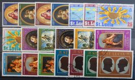 St. Lucia British Lot mit schönen Werten VII