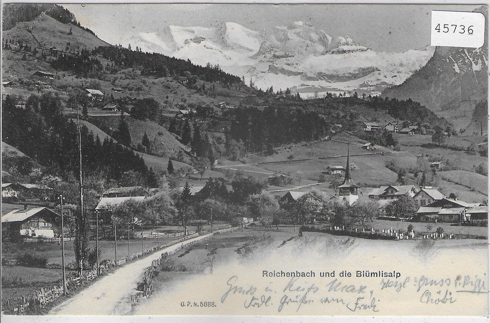 Cartoline postali: Reichenbach und die Blümlisalp – Usato da Ettingen venduto da Kartenplanet