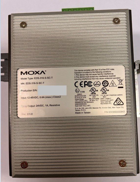 Ethernet Switch MOXA EDS-316-M-SC-T Neu und OVP | Kaufen auf Ricardo