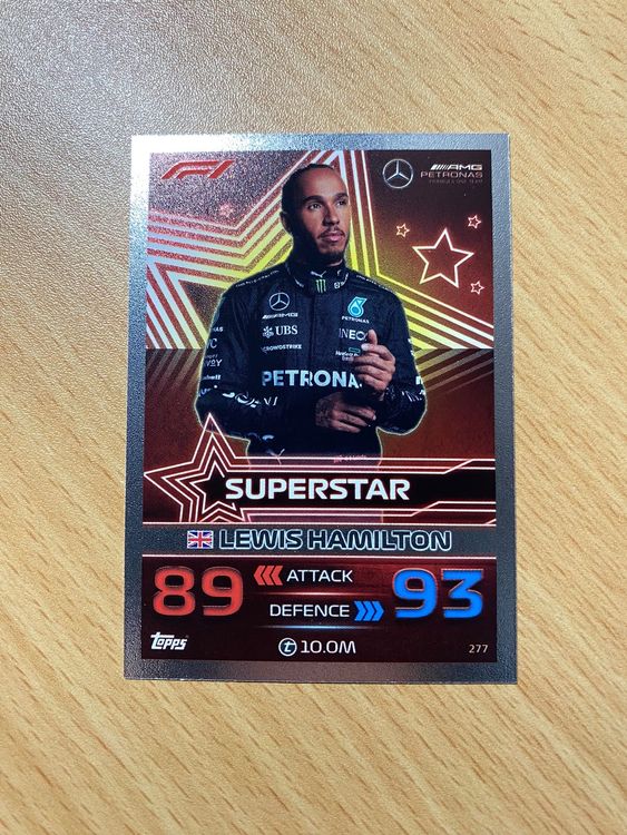 Carte Topps Turbo Attax 2024 N°337 - Lewis Hamilton (100 Club)