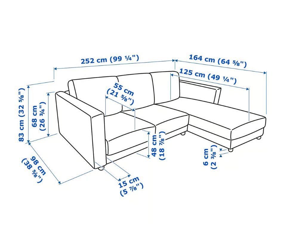Ikea Divani: VIMLE 3er-Sofa mit Schlafsofafunktion – Usato da Baar venduto da Myra.F 4