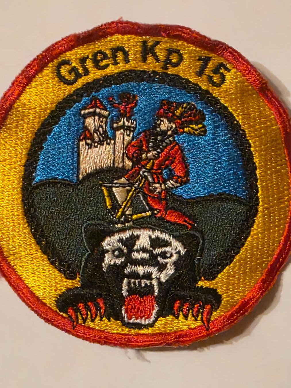 Schweizer Armee Placchette & Badge: Grenadier Badge Gren Kp 15 Bern Abzeichen Original – Usato da Nyon venduto da freetoys08