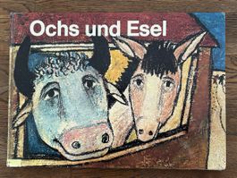 Ochs und Esel Weihnachtsgeschichte, antikes Bilderbuch 1975
