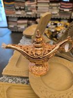 Aladin Lampe, neu, Deko-Objekt, Goldfarben,
